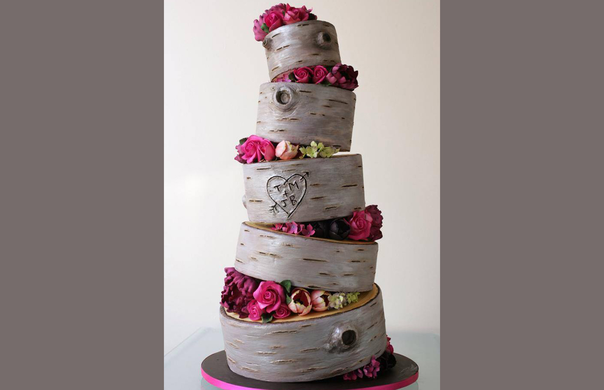 Tree Bark Cake from 40 JawDropping Wedding Cakes The Daily Meal